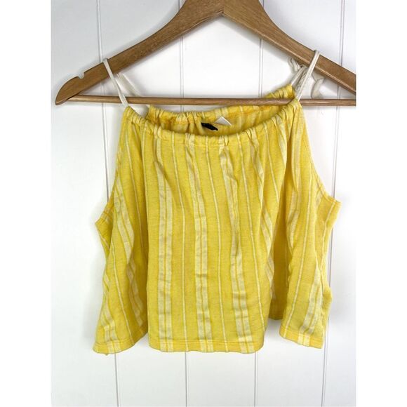 Urban Outfitters BDG Yellow Halter Striped Crop Top Size XS - Picture 1 of 8